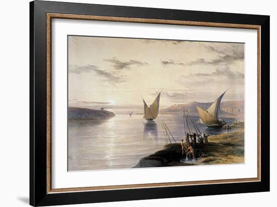 Boats on the Nile, C1838-1839-David Roberts-Framed Giclee Print