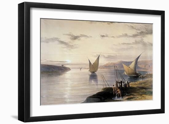 Boats on the Nile, C1838-1839-David Roberts-Framed Giclee Print