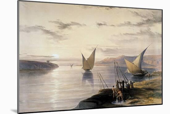 Boats on the Nile, C1838-1839-David Roberts-Mounted Giclee Print