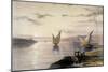 Boats on the Nile, C1838-1839-David Roberts-Mounted Giclee Print