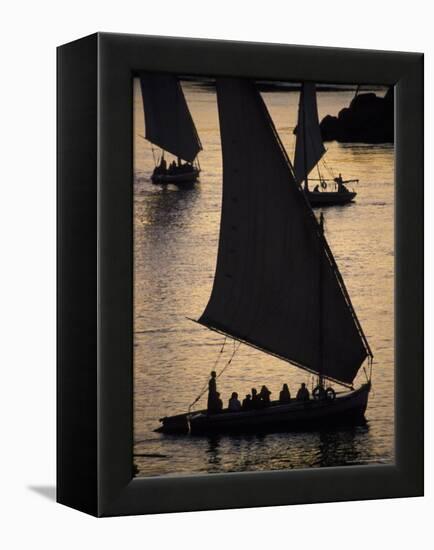 Boats on the Nile, Egypt-Dave Bartruff-Framed Premier Image Canvas