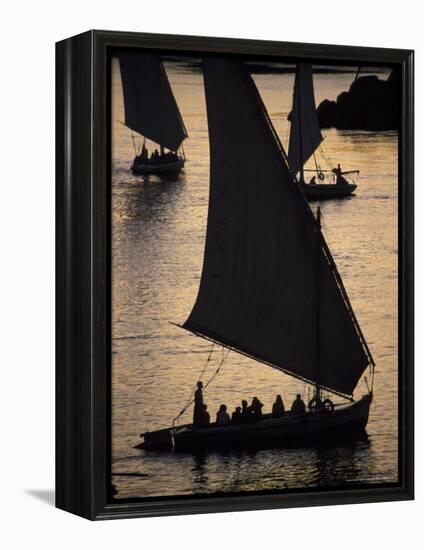 Boats on the Nile, Egypt-Dave Bartruff-Framed Premier Image Canvas