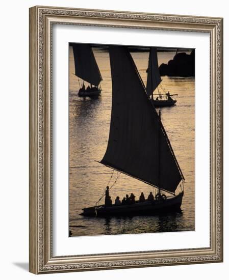 Boats on the Nile, Egypt-Dave Bartruff-Framed Photographic Print