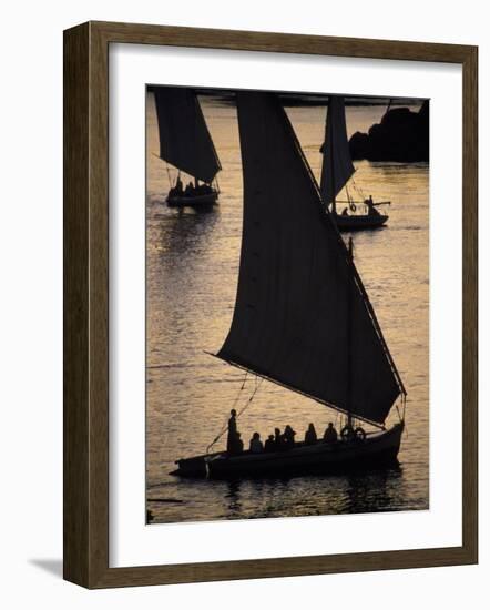 Boats on the Nile, Egypt-Dave Bartruff-Framed Photographic Print