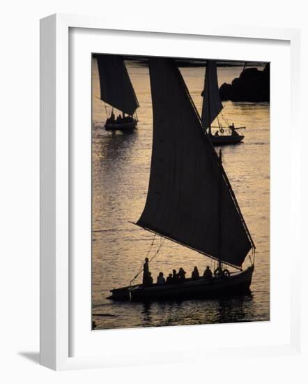 Boats on the Nile, Egypt-Dave Bartruff-Framed Photographic Print