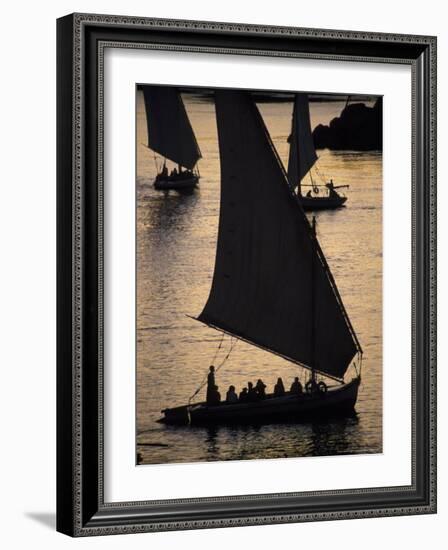 Boats on the Nile, Egypt-Dave Bartruff-Framed Photographic Print