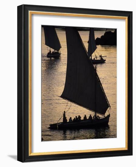 Boats on the Nile, Egypt-Dave Bartruff-Framed Photographic Print