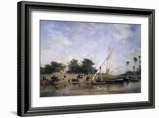 Boats on the Nile-Eugene Fromentin-Framed Giclee Print