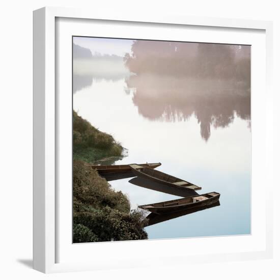 Boats on the Seine #1-Alan Blaustein-Framed Photographic Print