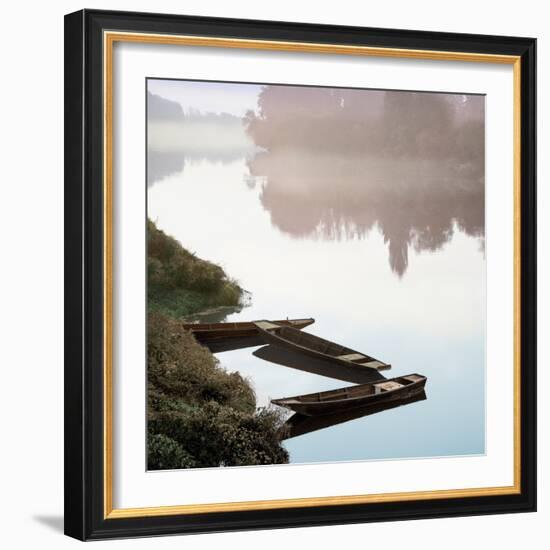 Boats on the Seine #1-Alan Blaustein-Framed Photographic Print