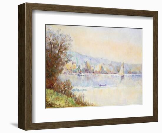 Boats on the Seine; Bateaux Sur La Seine-Albert-Charles Lebourg-Framed Giclee Print