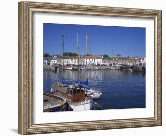 Boats on Water and Waterfront at Neuk of Fife, Anstruther, Scotland, United Kingdom, Europe-Kathy Collins-Framed Photographic Print