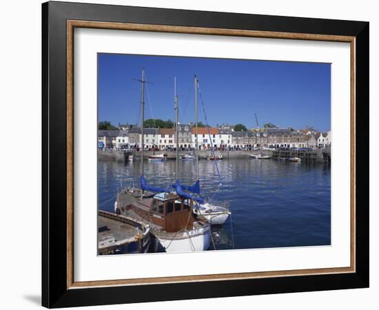 Boats on Water and Waterfront at Neuk of Fife, Anstruther, Scotland, United Kingdom, Europe-Kathy Collins-Framed Photographic Print