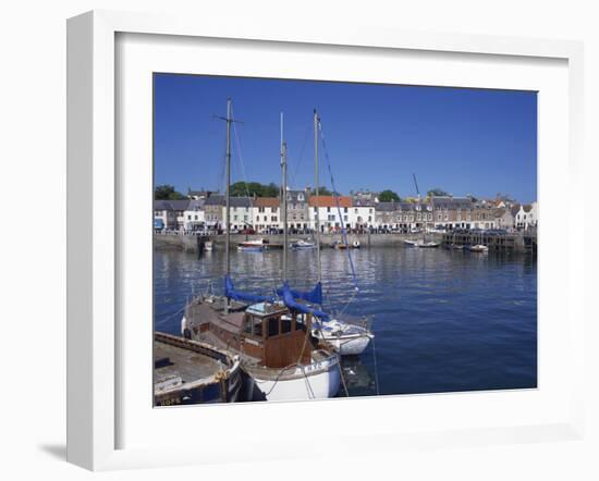 Boats on Water and Waterfront at Neuk of Fife, Anstruther, Scotland, United Kingdom, Europe-Kathy Collins-Framed Photographic Print