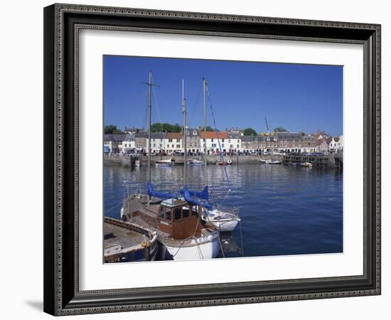 Boats on Water and Waterfront at Neuk of Fife, Anstruther, Scotland, United Kingdom, Europe-Kathy Collins-Framed Photographic Print