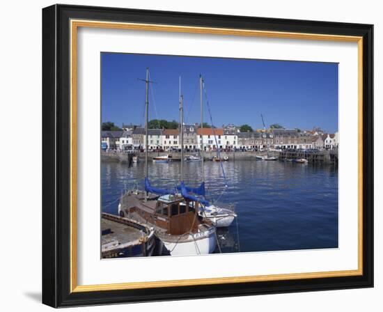Boats on Water and Waterfront at Neuk of Fife, Anstruther, Scotland, United Kingdom, Europe-Kathy Collins-Framed Photographic Print