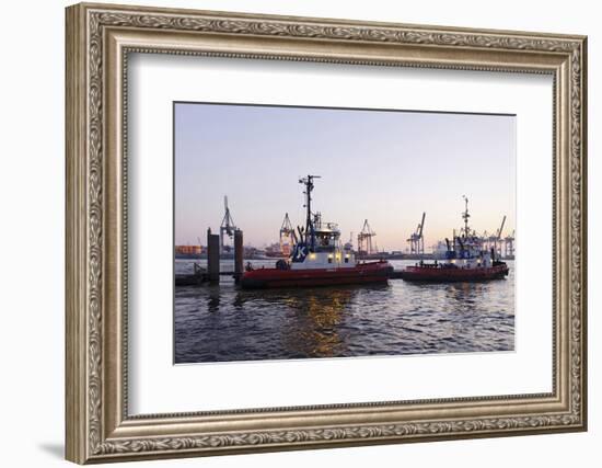 Boats, Pilots, Tugboat, Waiting for Mission, NeumŸhlen-Axel Schmies-Framed Photographic Print