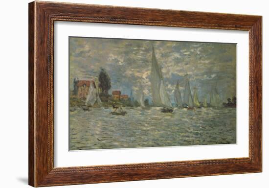 Boats, Regatta at Argenteuil-Claude Monet-Framed Art Print