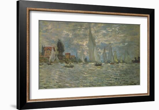 Boats, Regatta at Argenteuil-Claude Monet-Framed Art Print