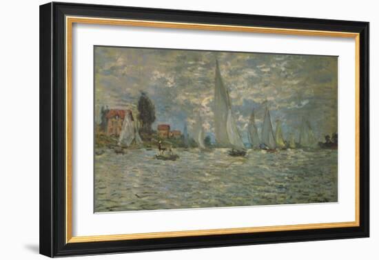 Boats, Regatta at Argenteuil-Claude Monet-Framed Art Print