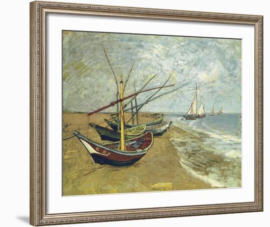 Boats Saintes-maries-Vincent van Gogh-Framed Art Print