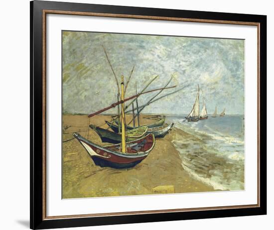 Boats Saintes-maries-Vincent van Gogh-Framed Art Print