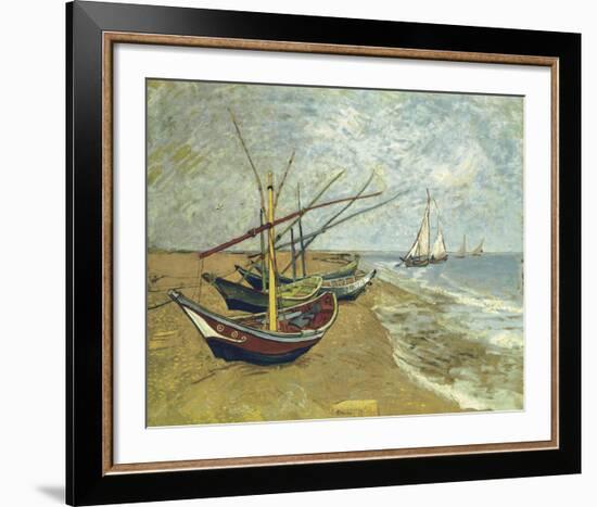 Boats Saintes-maries-Vincent van Gogh-Framed Art Print