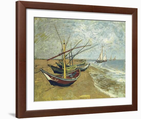 Boats Saintes-maries-Vincent van Gogh-Framed Art Print