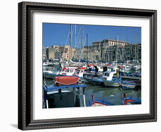 Boats, the Old Fort, La Cala, Palermo, Sicily, Italy-Peter Thompson-Framed Photographic Print