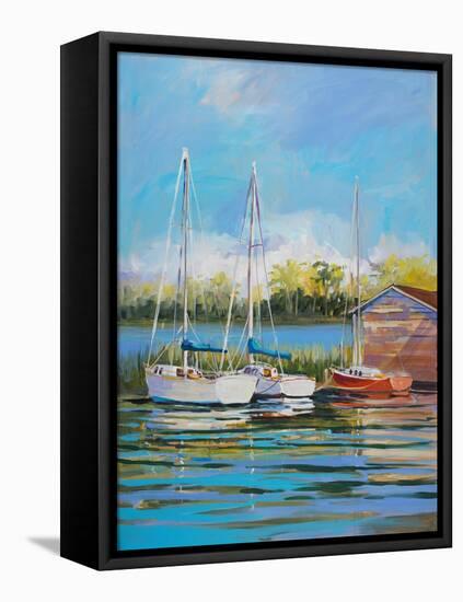 Boats-Jane Slivka-Framed Stretched Canvas