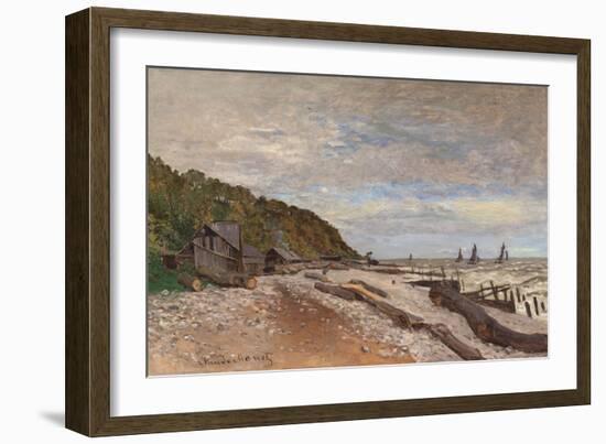 Boatyard Near Honfleur; Le Chantier De Petits Navires, Pres De Honfleur, 1864-Claude Monet-Framed Giclee Print