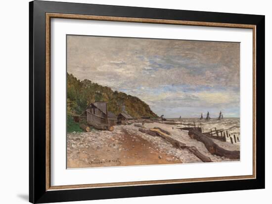 Boatyard Near Honfleur; Le Chantier De Petits Navires, Pres De Honfleur, 1864-Claude Monet-Framed Giclee Print