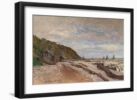 Boatyard Near Honfleur; Le Chantier De Petits Navires, Pres De Honfleur, 1864-Claude Monet-Framed Giclee Print