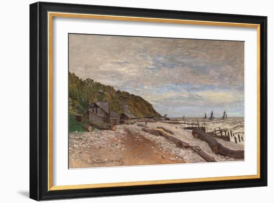 Boatyard Near Honfleur; Le Chantier De Petits Navires, Pres De Honfleur, 1864-Claude Monet-Framed Giclee Print