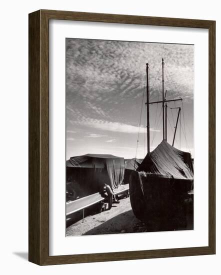 Boatyard on Martha's Vineyard in Winter-Alfred Eisenstaedt-Framed Photographic Print