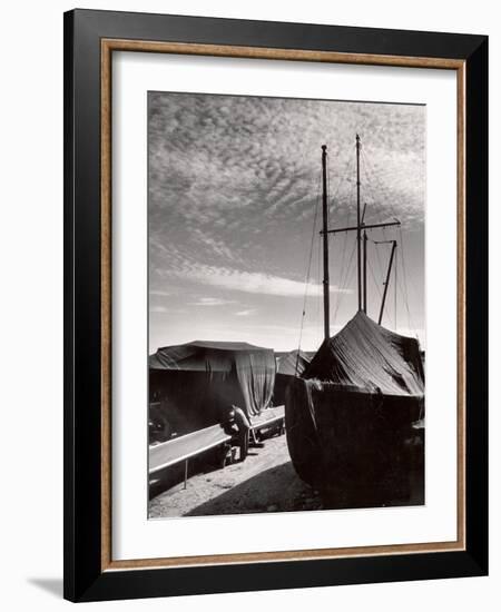 Boatyard on Martha's Vineyard in Winter-Alfred Eisenstaedt-Framed Photographic Print