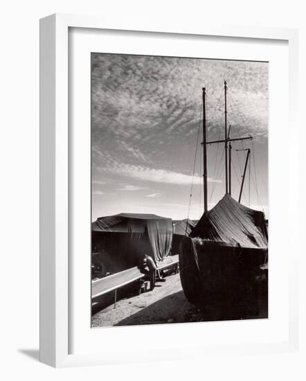 Boatyard on Martha's Vineyard in Winter-Alfred Eisenstaedt-Framed Photographic Print