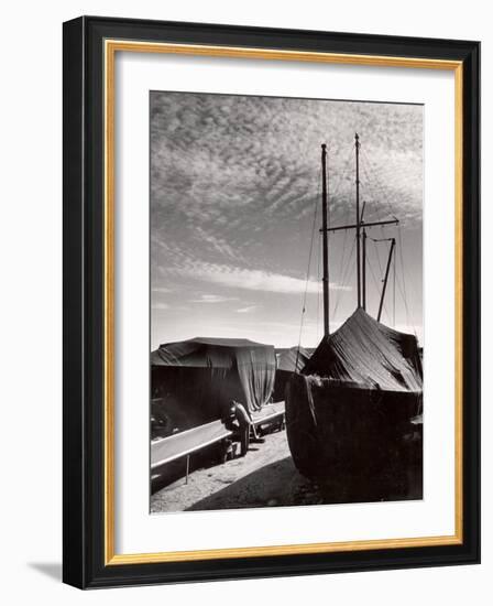 Boatyard on Martha's Vineyard in Winter-Alfred Eisenstaedt-Framed Photographic Print