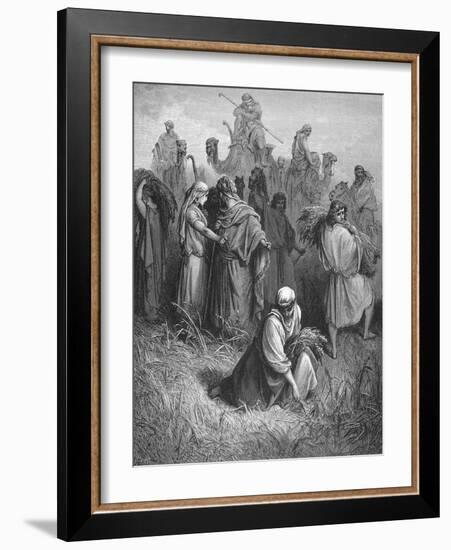 Boaz and Ruth-Gustave Doré-Framed Giclee Print