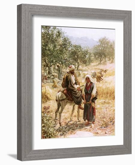 Boaz and Ruth-William Brassey Hole-Framed Giclee Print