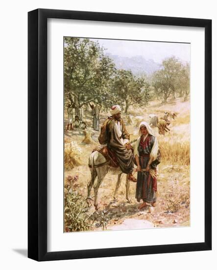 Boaz and Ruth-William Brassey Hole-Framed Giclee Print