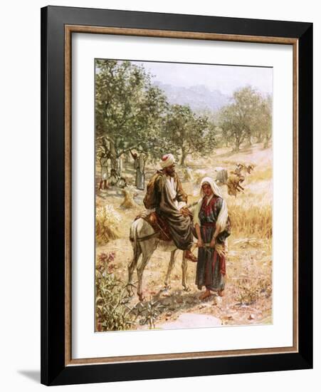 Boaz and Ruth-William Brassey Hole-Framed Giclee Print