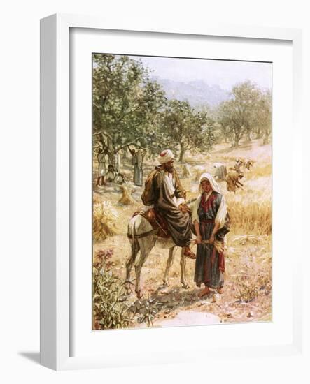 Boaz and Ruth-William Brassey Hole-Framed Giclee Print