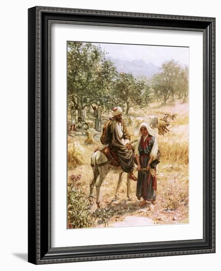 Boaz and Ruth-William Brassey Hole-Framed Giclee Print