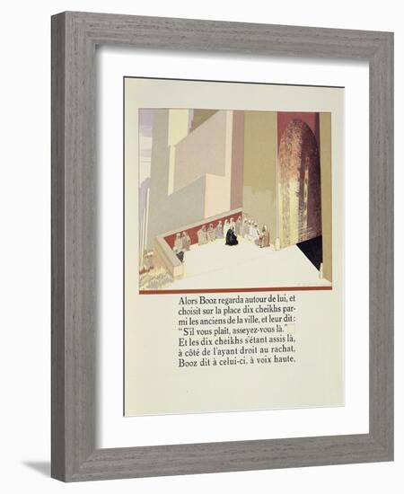 Boaz Chooses Ten Elders in the Market Place-Francois-Louis Schmied-Framed Giclee Print