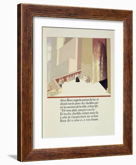 Boaz Chooses Ten Elders in the Market Place-Francois-Louis Schmied-Framed Giclee Print