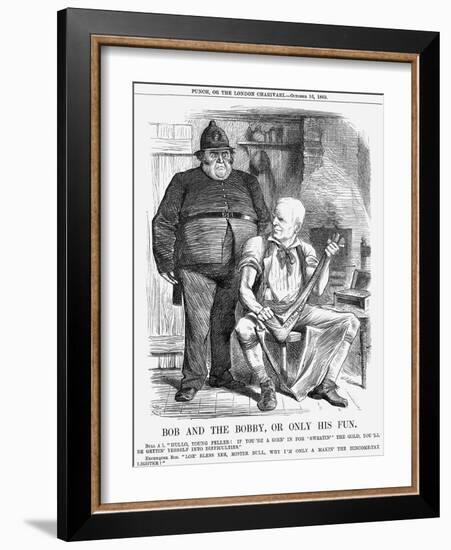 Bob and the Bobby, or Only His Fun, 1869-Joseph Swain-Framed Giclee Print