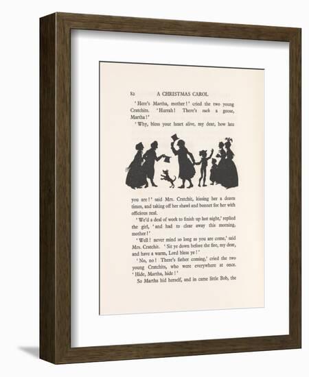 'Bob Cratchit and Tiny Tim', 1915-Arthur Rackham-Framed Giclee Print