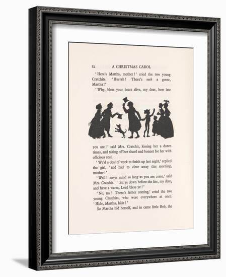 'Bob Cratchit and Tiny Tim', 1915-Arthur Rackham-Framed Giclee Print