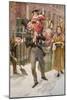 Bob Cratchit and Tiny Tim, Illustration for 'Character Sketches from Dickens' Compiled by B.W.…-Harold Copping-Mounted Giclee Print